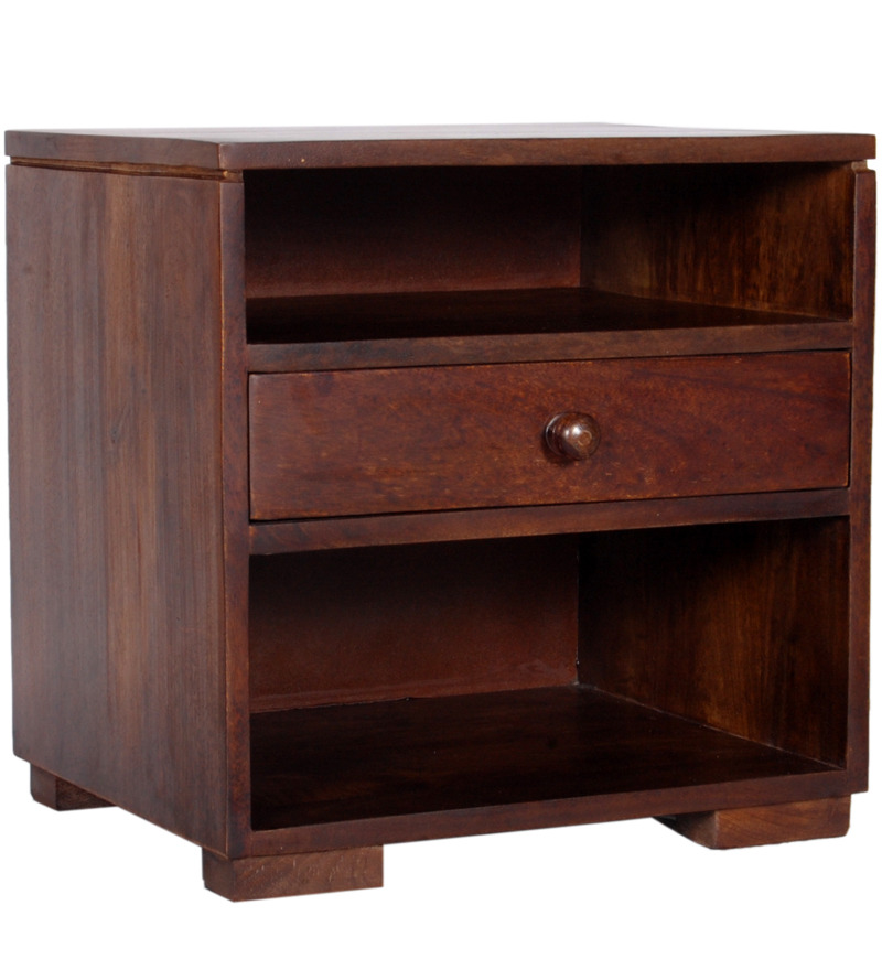 Wooden Furniture - Bedsides - Side Table with Open Cabinet